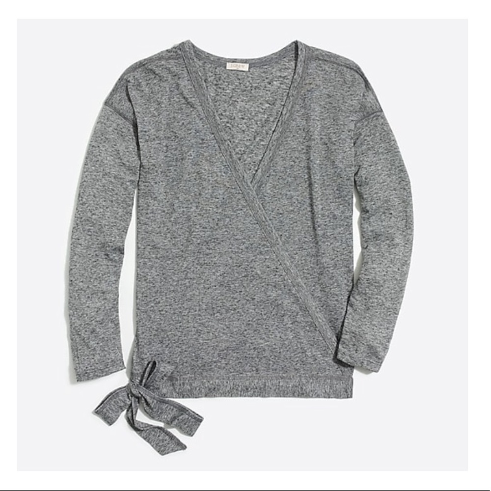 Jcrew Tie-front wrap tee